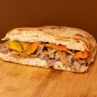 Schiacciata salamina (schiacciate toscane-cottura su pietra)