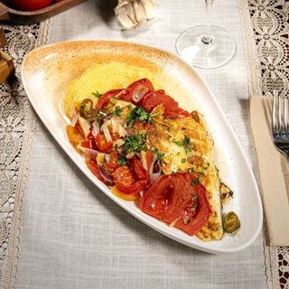 Saramură de file de păstrăv cu mămăliguță