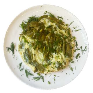 Լոբով ձվաձեղ