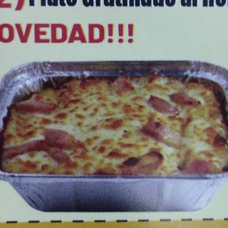 Plato al horno queso gratinado  mediano 