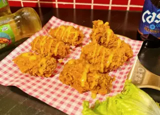 Pollo frito con ketchup (6 uds.)