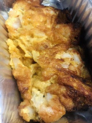 74.OMELETTE CON GAMBERI E CIPOLLA FINE