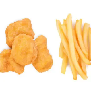 Nuggets Con Patatas Fritas