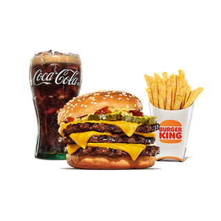 Triple Cheeseburger meal