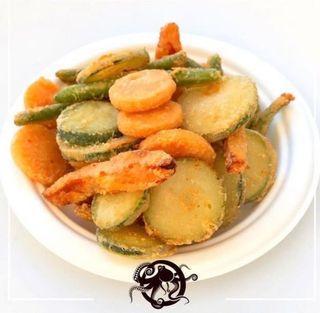 Fritto misto con verdure fresche