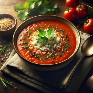 Supă de roșii cu orez