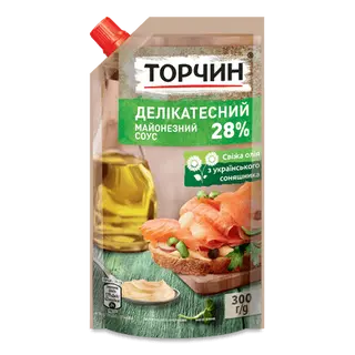 Соус «Торчин» майонезний «Делікатесний» 28% жиру (300г)