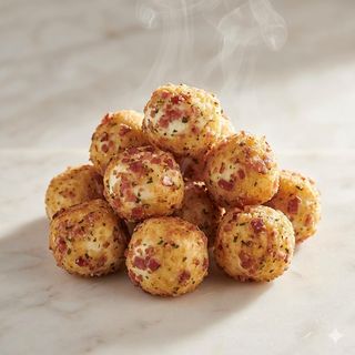 Pallina di formaggio e speck