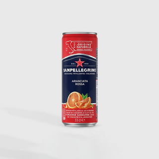 Sanpellegrino-წითელი ფორთოხლის შუშხუნა სასმელი ქილაში 330მლ