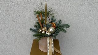 Stroik świąteczny złoty - flowerbox