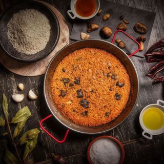 Arroz de rabo de toro y setas