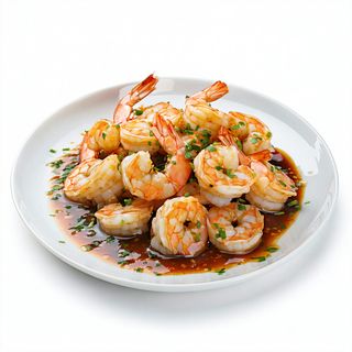 Gambas Con Verduras En Salsa De Tamarindo