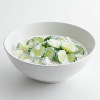 Svježi krastavci s vrhnjem