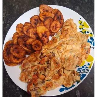 Spaghetti, Plantain and turkey