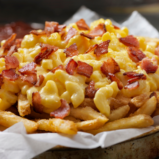 Batata Frita Mini com Queijo e Bacon