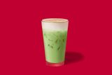 Gingerbread Cream Iced Matcha Latte