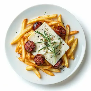 Patatine fritte con provola e wurstel