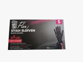 Manusi din TPE negre, 100 buc, S