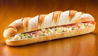 Panino con panelle e crocche'