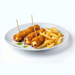 Mini Flamenquines (5 uds.) con Patatas