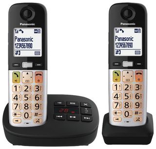 Teléfono Fijo Inalámbrico Panasonic Dect Kx-Tgu432Exb Dúo Negro Y Plata - 5025232969173