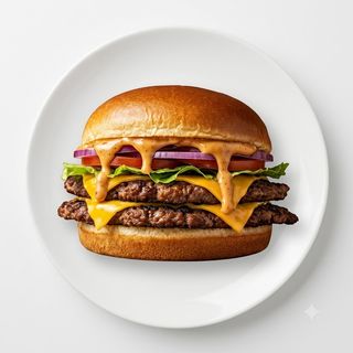 Hamburguesa Doble De Carne De Ternera