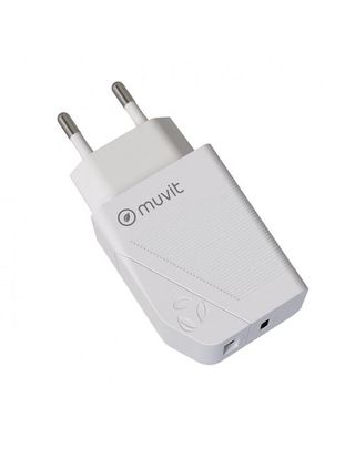 Cargador Muvit 1 Usb Qc 3.0 18W+1 Tipo C Pd 20W Blanco - 3663111154412