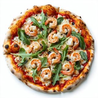 Gamberetti e rucola