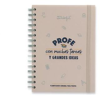 Mr Wonderful Planificador Semanal Profe Con Muchas Tareas Y Grandes Ideas - 8445641062826