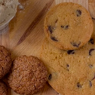 Biscotti cookies con bottoni di cioccolato Ecuador 76%