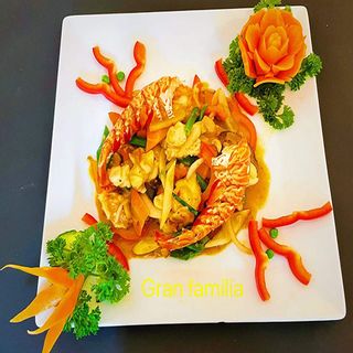 99 Langosta Con Cebollita En Jengibre