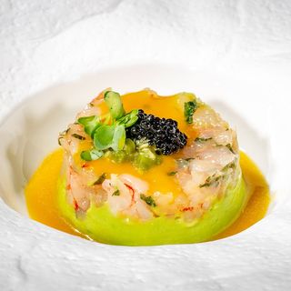 80. Tartare di gamberi rossi