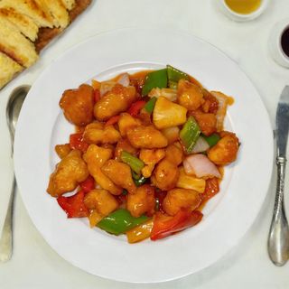 Pollo con salsa agridulce