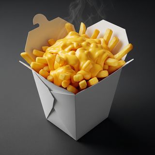 Patatas fritas con queso