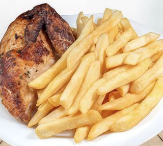 1/4 pollo con patatas