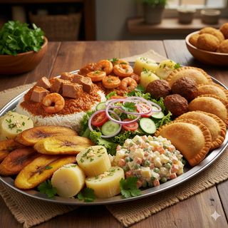 Piatto composto con pesce