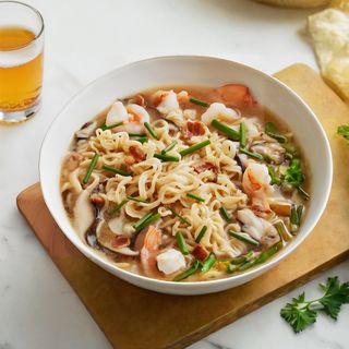 Суп рамен с креветками