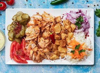 Kebap de pui la farfurie