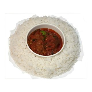 White rice & stew
