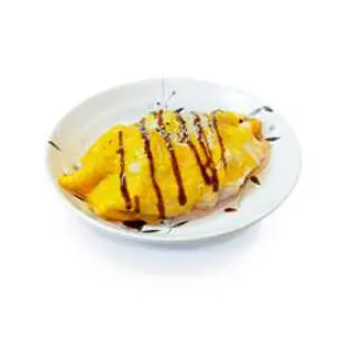 28. Yakimishi omelette ripiena di riso alla piastra con misto di mare