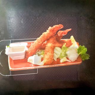 Crujiente de langostinos con panko