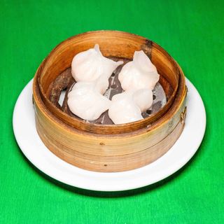 Ravioli sfoglia di riso ripieni di gamberi