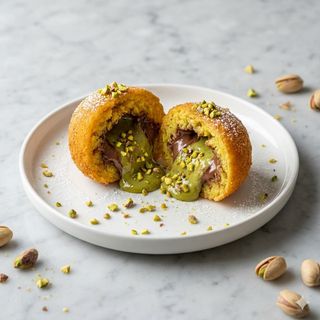 Arancina con Nutella al pistacchio