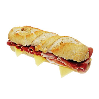 bocadillo de bacon con queso