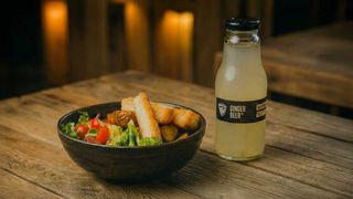 Halloumi Fries and Homemade Gingerbeer