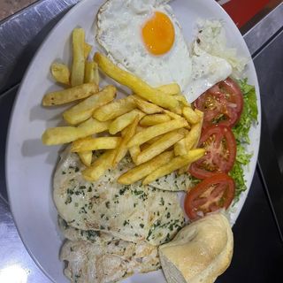 Pollo, ternera, lomo, bacon, hamburguesa carne o hamburguesa pollo con 