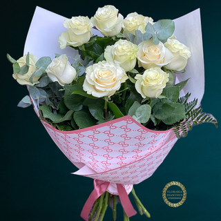 Buchet 11 Trandafiri Albi