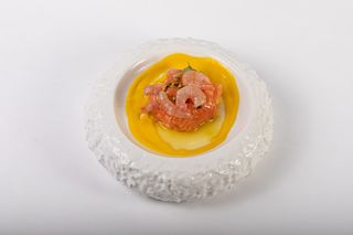 Tartare gamberi rossi e salmone