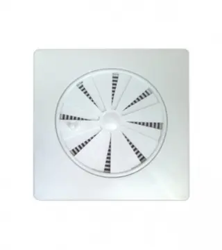 (017637) Rozetna za ventilaciju 200x200mm PVC bijela 233038