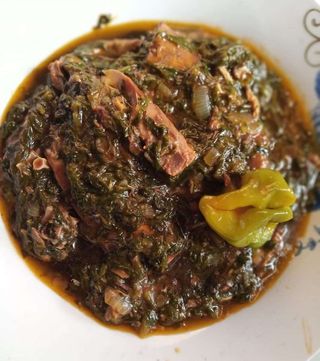 Riz Sauce Feuille Arachide 